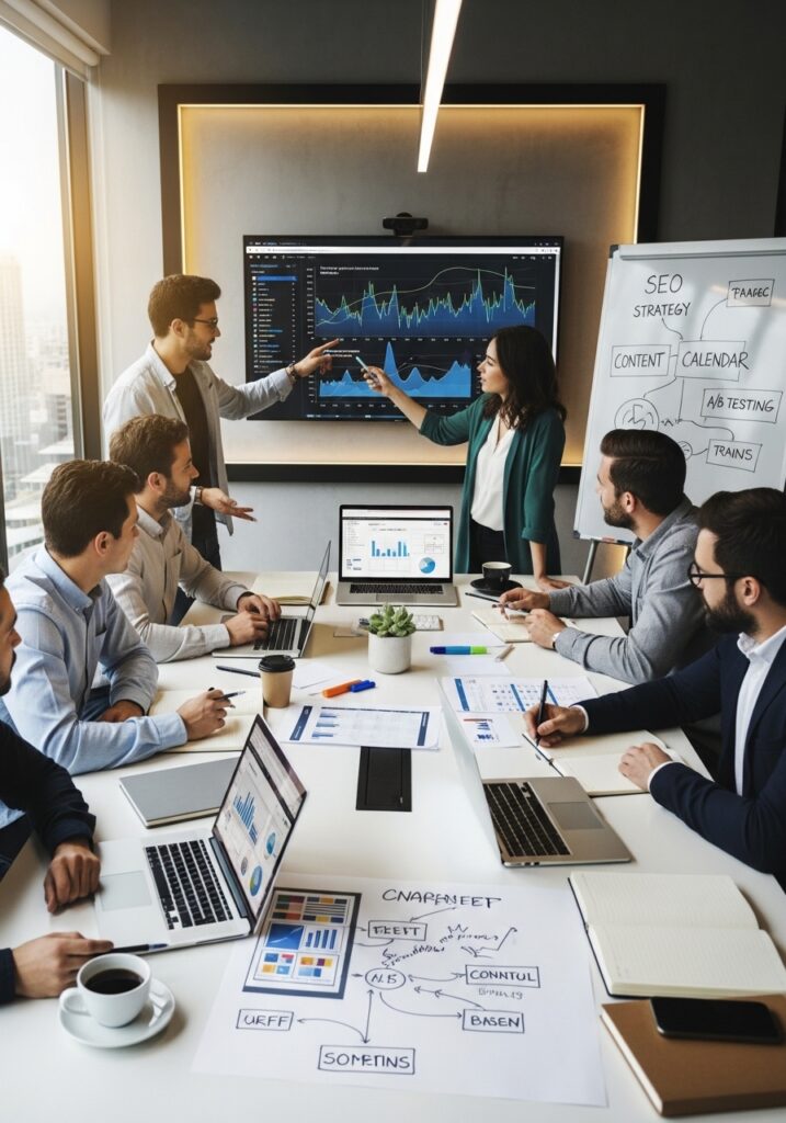 website development and ecommerce platform strategy meeting